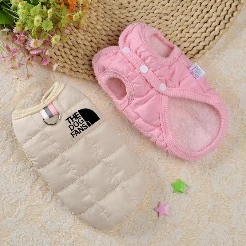 Pink Winter Dog Vest Coat For Small Medium Dogs Cozy Stylish
