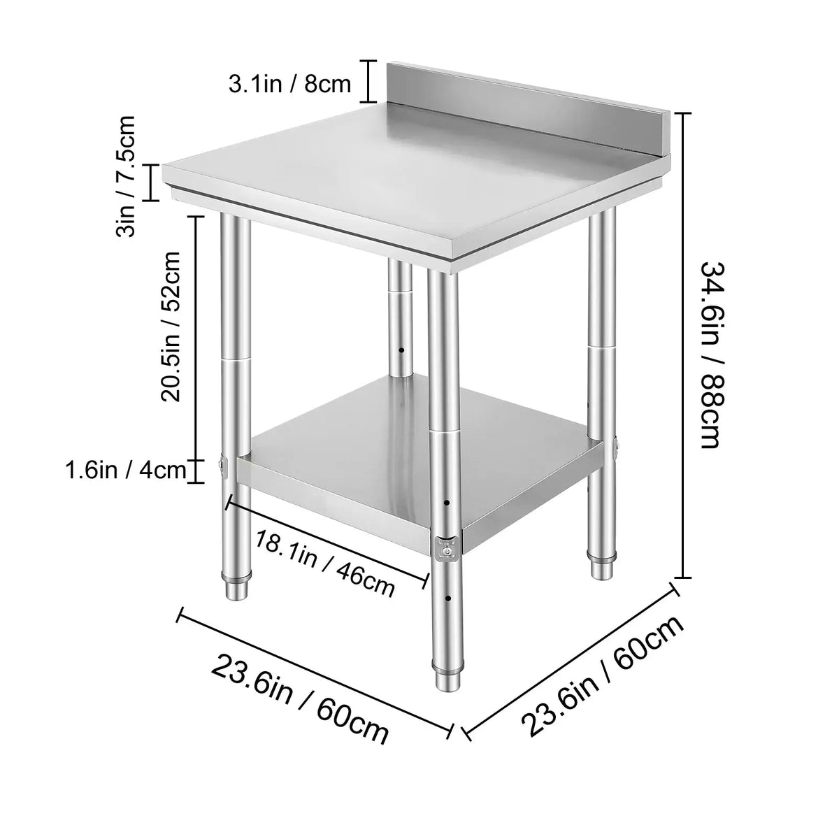 Commercial Stainless Steel Work Table — product image 8