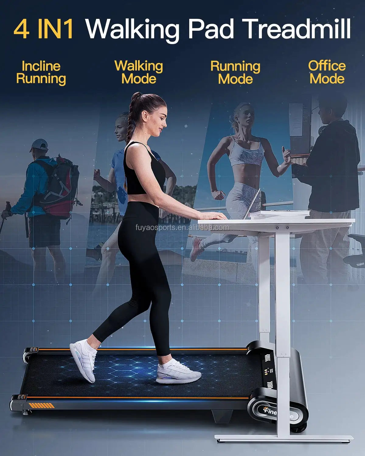 EU Auto Incline 13% Treadmill Factory New Designed Desk Walking Pad for Home Cheap OEM ODM Electric