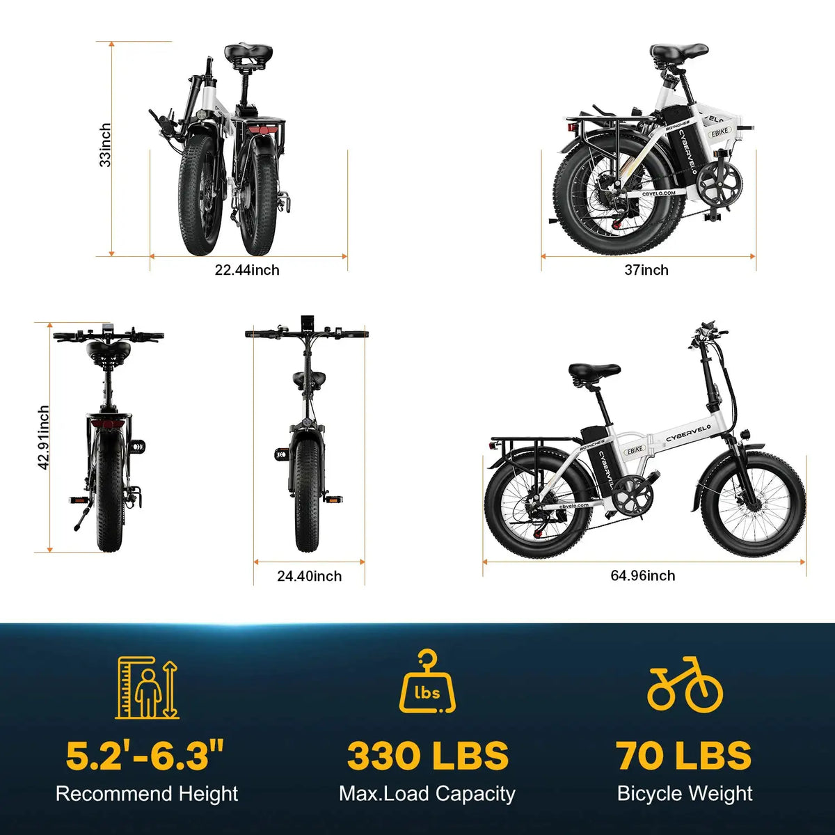Cybervelo Electric E Bike — product view 8