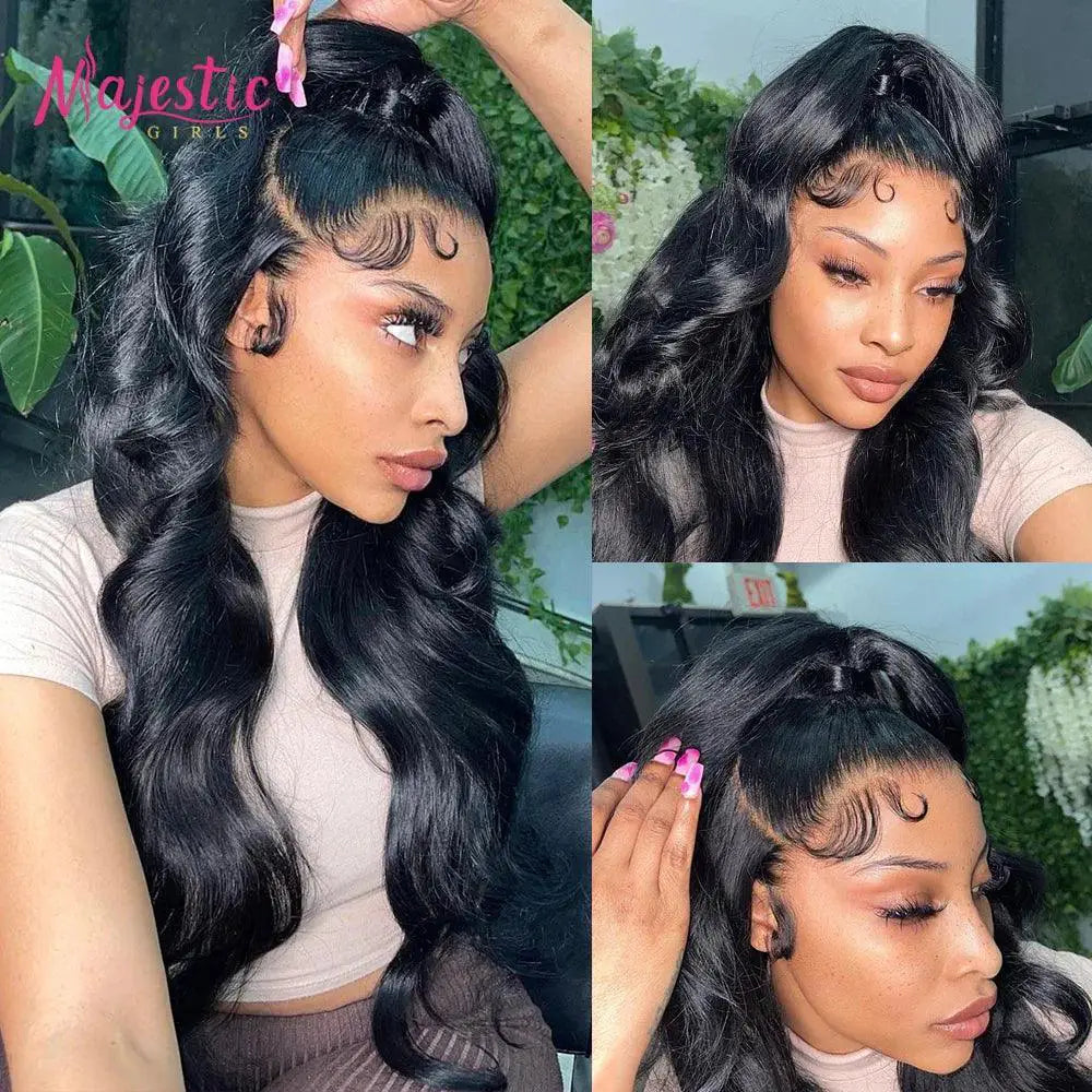 30 Inch 180 Density Body Wave Lace Front Wig Brazilian Remy