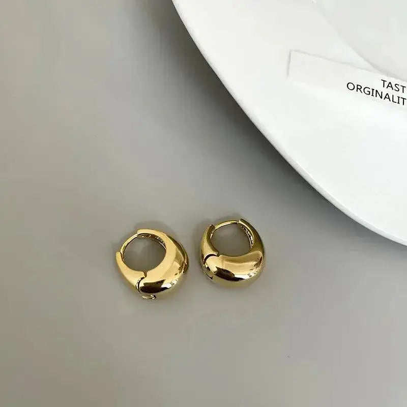 Vintage Gold Zircon Silver Earrings Allergy Free 925