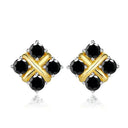 Moissanite Earrings In Sterling Pair