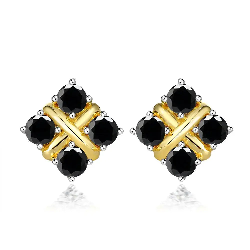 Moissanite Earrings in Sterling Silver Pair — product view 7