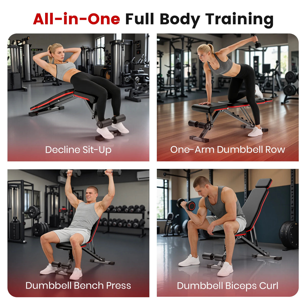 Multifunctional Foldable Dumbbell Bench Adjustable Home Gym Bench — product view 7