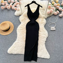 YuooMuoo Chic Wrap Dress For Women Slim Bodycon Knit Long Autumn Outfit Wardrobe