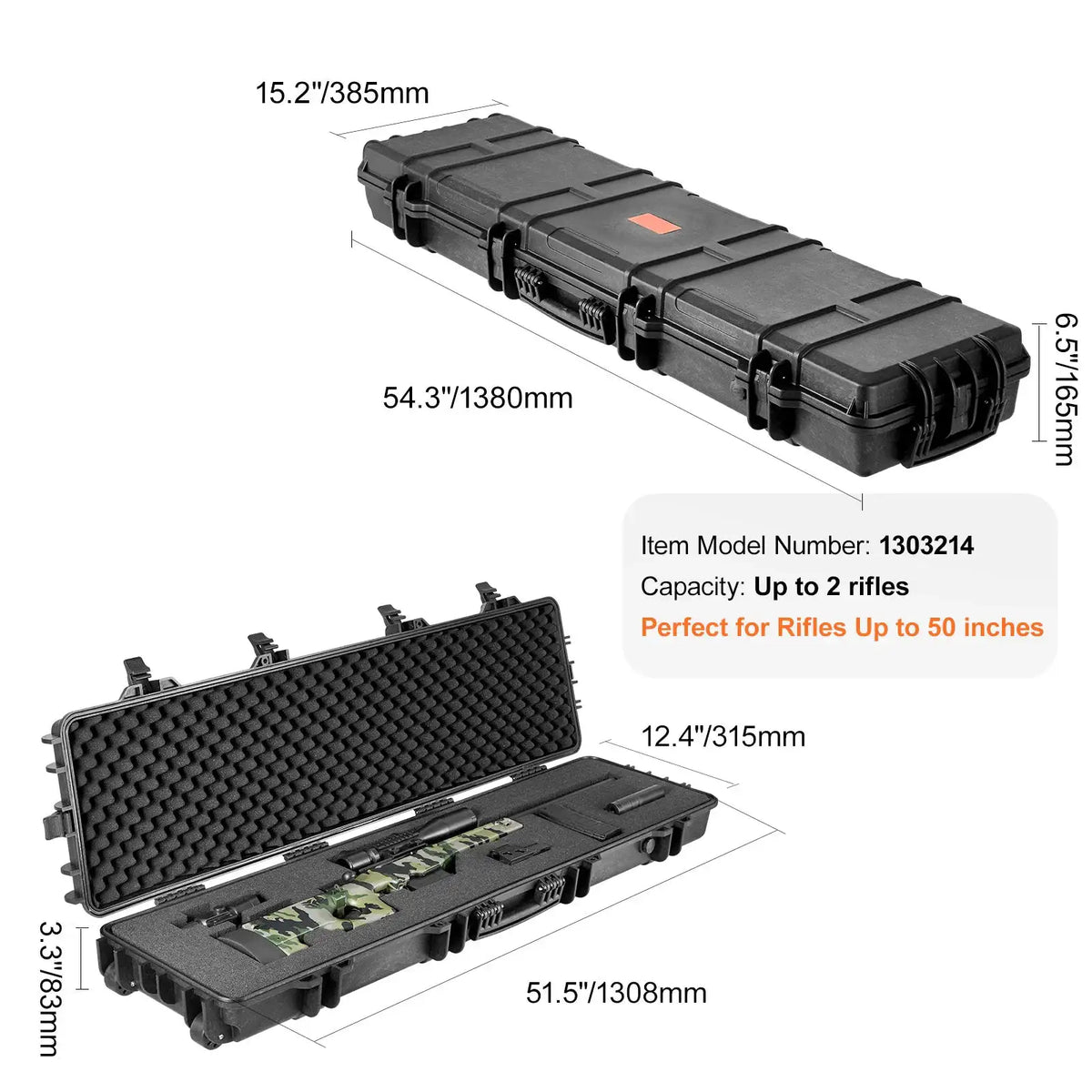 SucceBuy Waterproof Rifle Case — product view 7