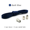 Metal Lock Elastic Shoelaces for Easy No Tie Style