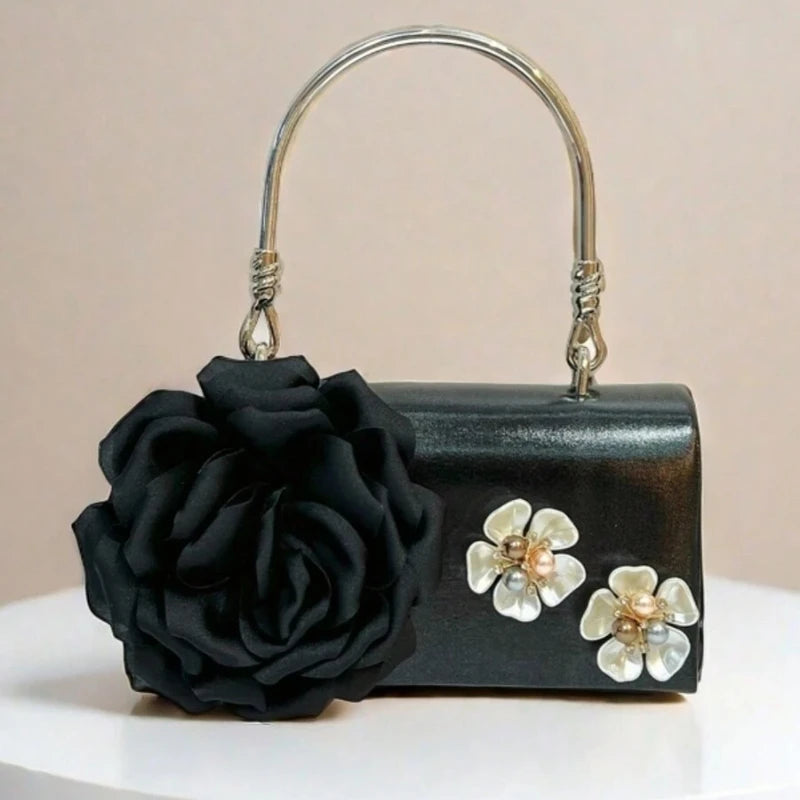 Flower Handle Square Bag Shoulder
