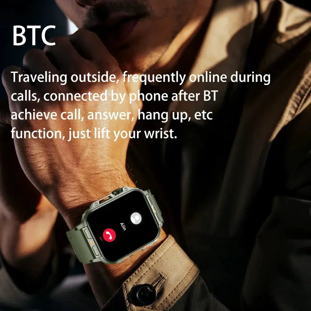 Military Outdoor GPS Smart Watch Men 1.95 Inch Blood Oxygen