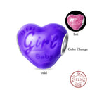 Sterling Silver Red Purple Heart