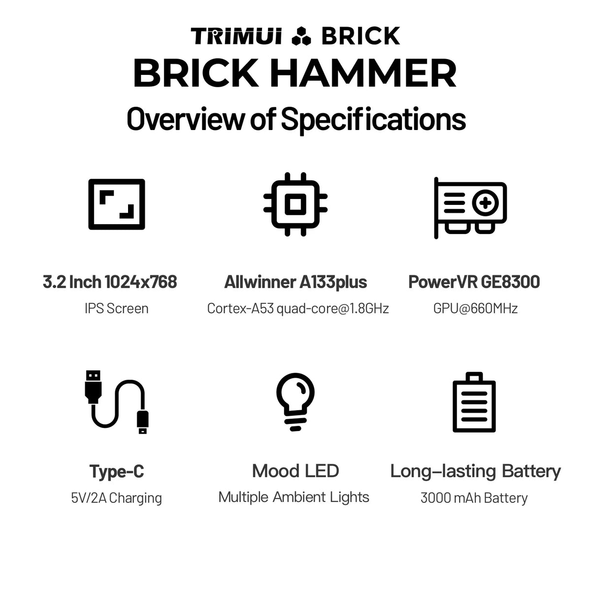Metal Trimui Brick Hammer
