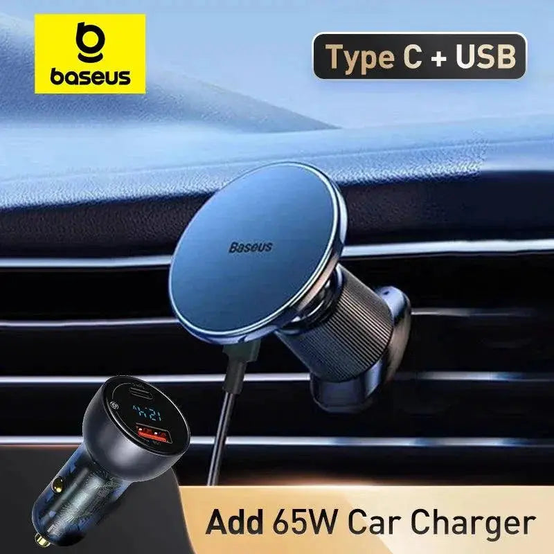 Baseus 15W Magnetic Wireless Car Charger Holder Fast Charge