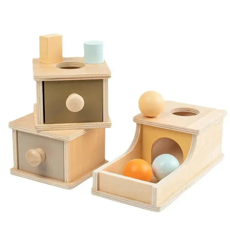 Montessori Macaroon Color Spinning Drum Matching Coin Box