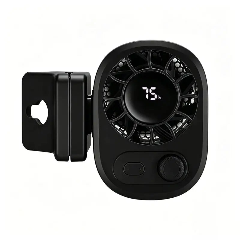 SEAMETAL Clip-On Car Fan 360° Rotatable 100-Speed Multi-Scene Portable Fan Long Service Life Lightweight USB Rechargeable