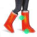660nm Red Light Heating Foot Wrap Boots Massager with 3 Modes, Daily Care Soothes Joints & Eases Fatigue