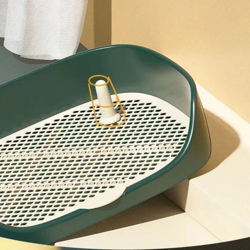 Portable Pet Toilet Training Plastic With Pillar Mat Tray
