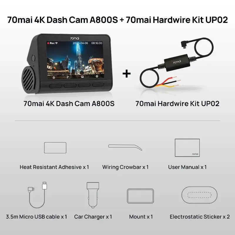 70Mai Dash Cam A800S Advanced Security Solution for Vehicles