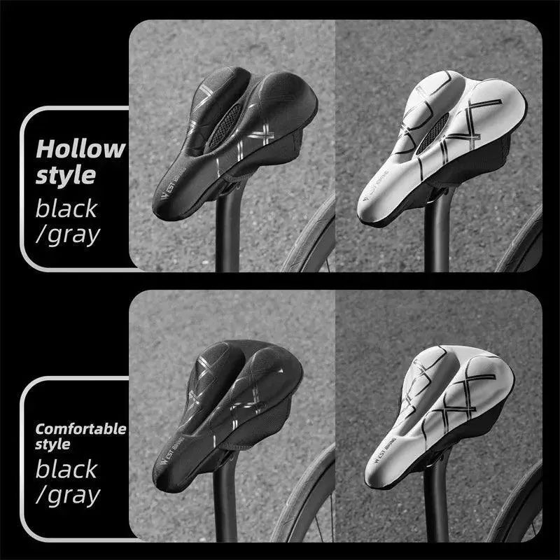Comfortable Bicycle Gel Seat Cushion With Memory Foam Cover