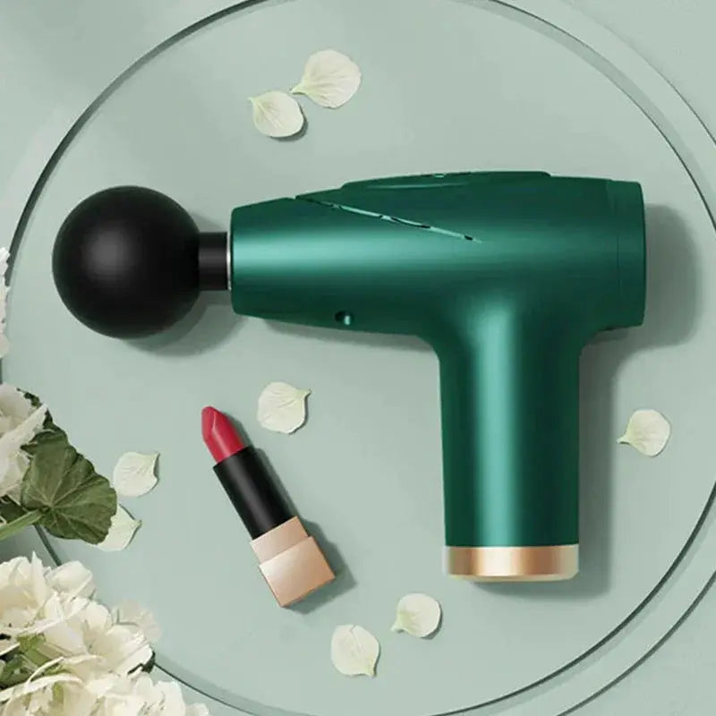 Black 4 Head Mini Fascia Gun Multi Stage Massage Device