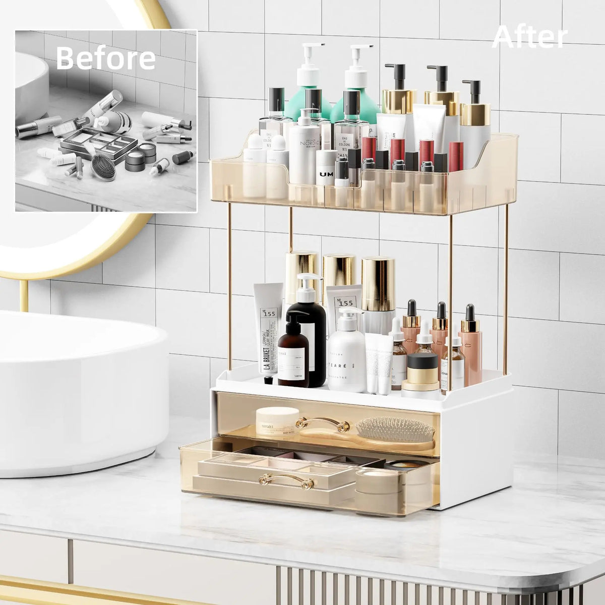 Desktop Cosmetics Storage Organizer Box