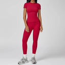 Yoga Set Women 2Pcs High Waist Leggings Quick Dry