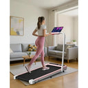 Pink Walking Pad 10 Incline Handle 3HP Quiet Treadmill Under Desk