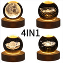 Galaxy Lamp: Enchanting 3D Moon USB Night Light Gift