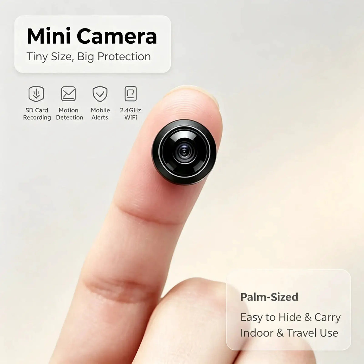 Mini WiFi Security Camera, Ultra HD tiny surveillance E20 4K — product view 1