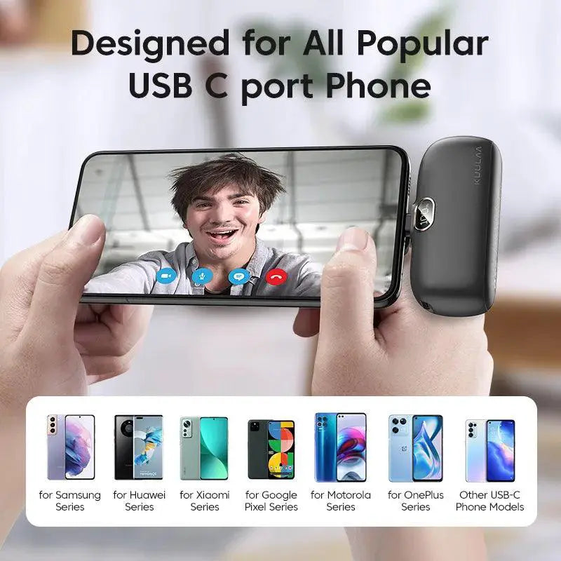 Mini 5000mAh Fast Charge Power Bank For iPhone And Samsung