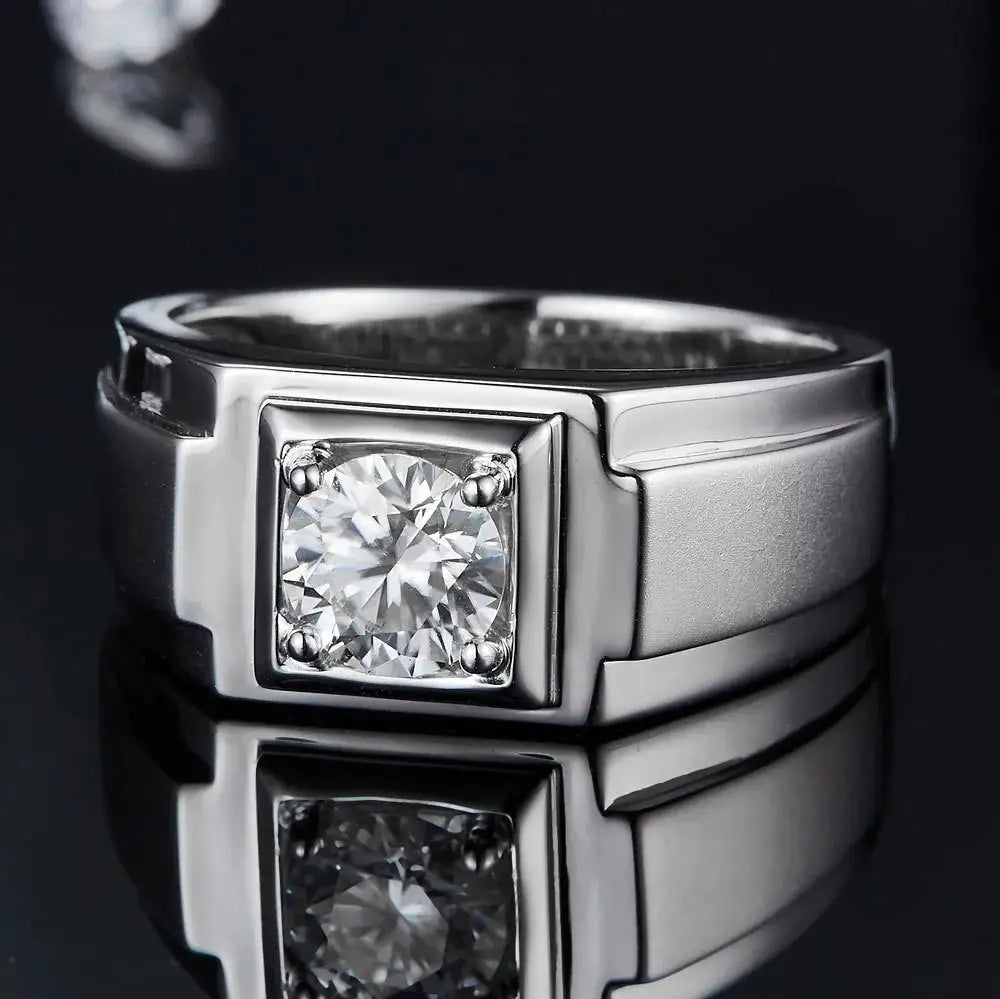 Men's Sterling Silver Silver Moissanite Ring — product image 1