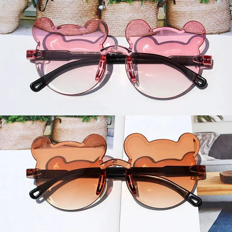 Adorable Cartoon Bear Kids Sunglasses UV400 Protection