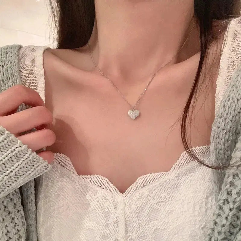 New Shiny Butterfly Necklace Exquisite Double Layer Chain