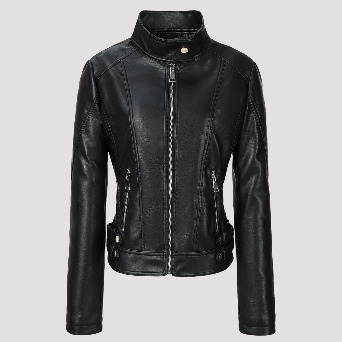 Slim Stand Collar Wrinkle Jacket