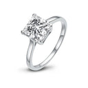 Princess Moissanite Ring in Sterling Silver Cbtb