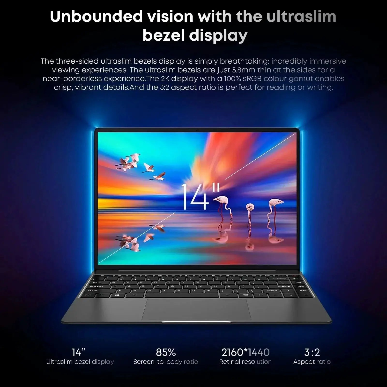 CoreBook X Gaming Laptop 14.1 Inch FHD IPS Intel I3-1215U