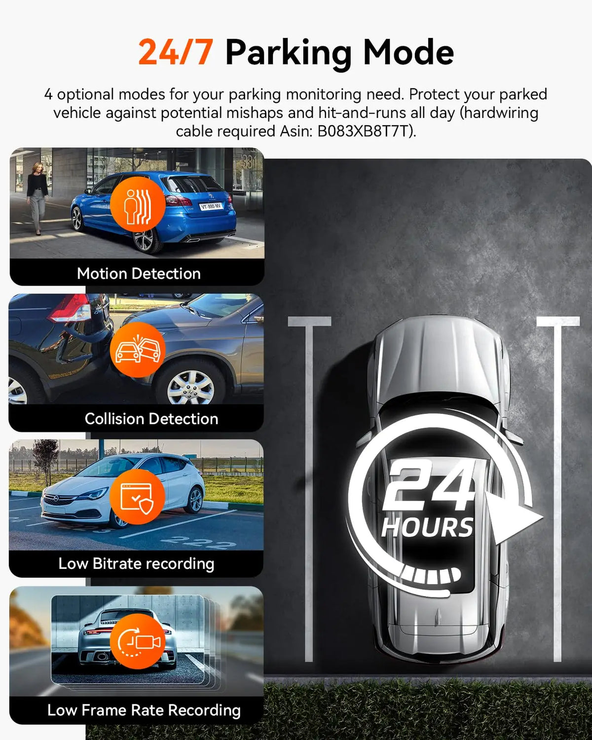 Vantrue Dash Cam Front and Inside, WiFi Dual Dash Camera — product view 6