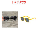Cute Heart-Shaped Kids Sunglasses with UV Protection Glasses
