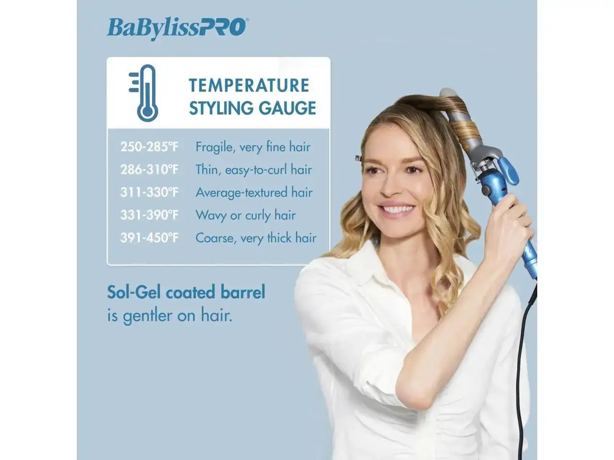BaBylissPRO® Nano Titanium™ 1¼" Spring Curl Iron & 1" Ultra-Thin Flat Iron Prepack, BNTPP95