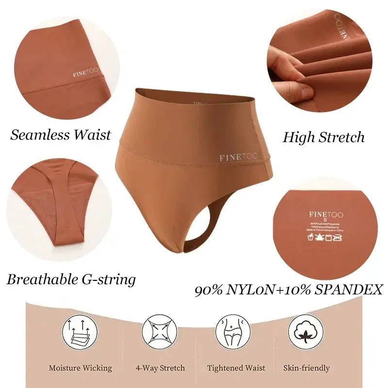 Finetoo Women Seamless Shapewear Bodysuit Tummy Control
