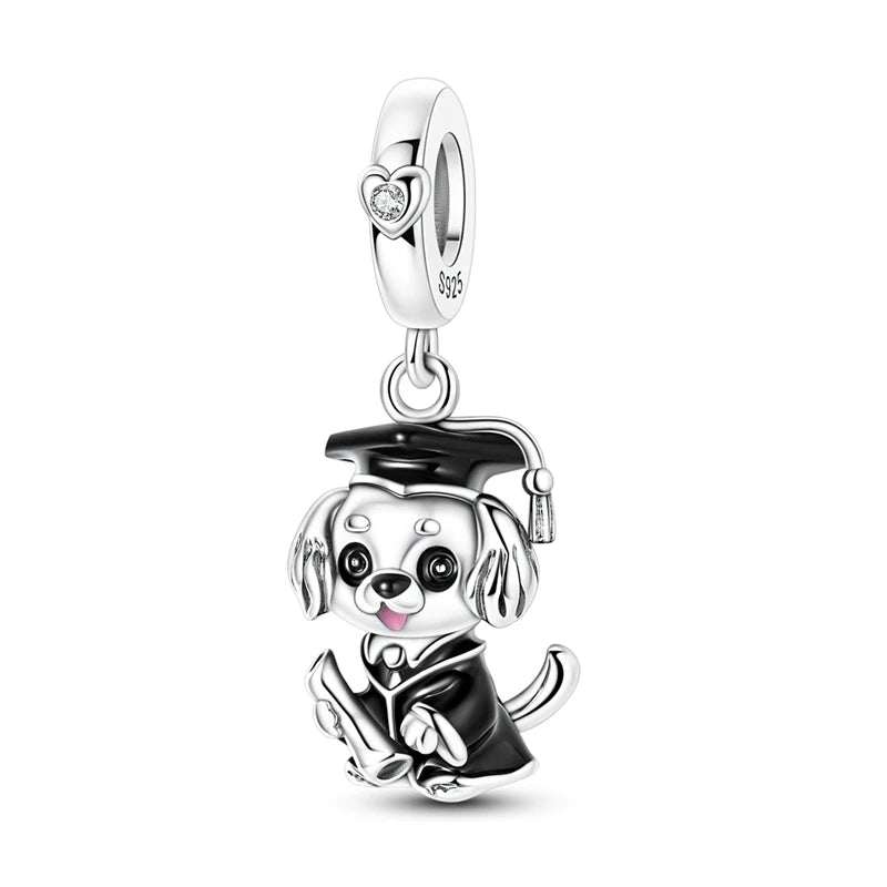 Charm Sterling Silver Happy Graduation