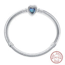 Sterling Silver Snake Chain Heart-shaped