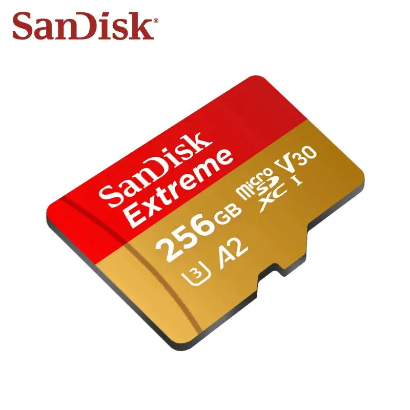 SanDisk Extreme Micro SD Card V30 A2 MicroSD Memory Card for Drones Switch Phone Up to 190Mb/s Flash TF Card 32GB 64GB 128GB 256