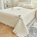 Luxury Soft Comfortable Knitted Cotton Ruffle Bedspread Set