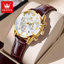 Olevs Womens Leather Casual Watch