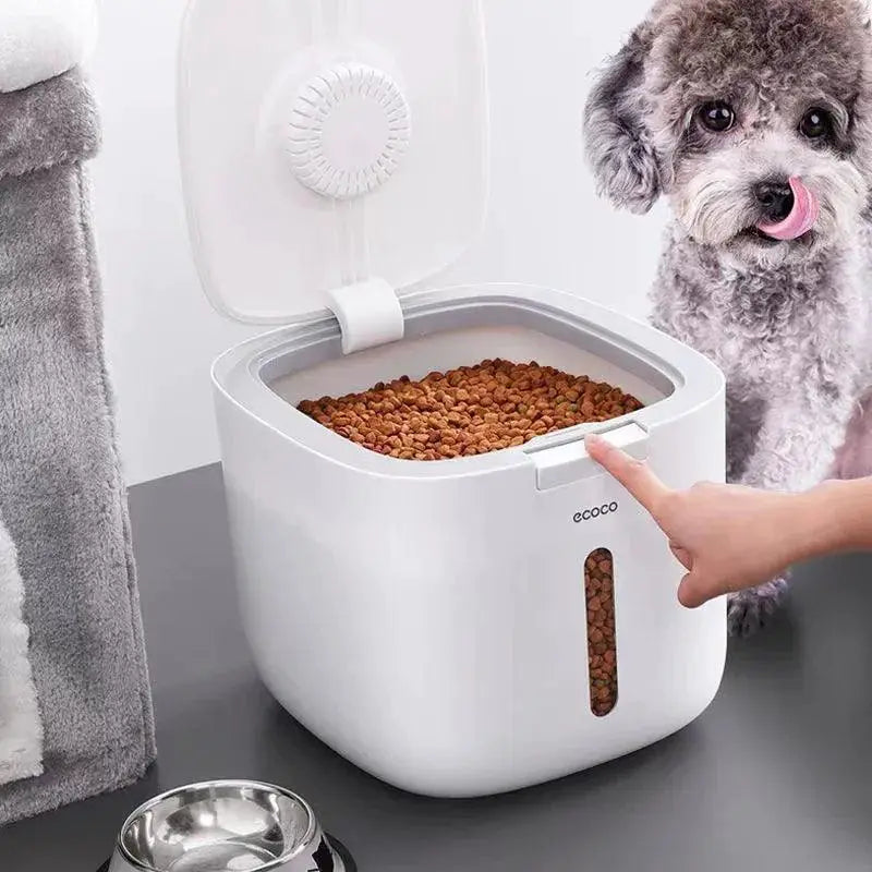 Airtight Pet Food Storage Container With Measuring Cup