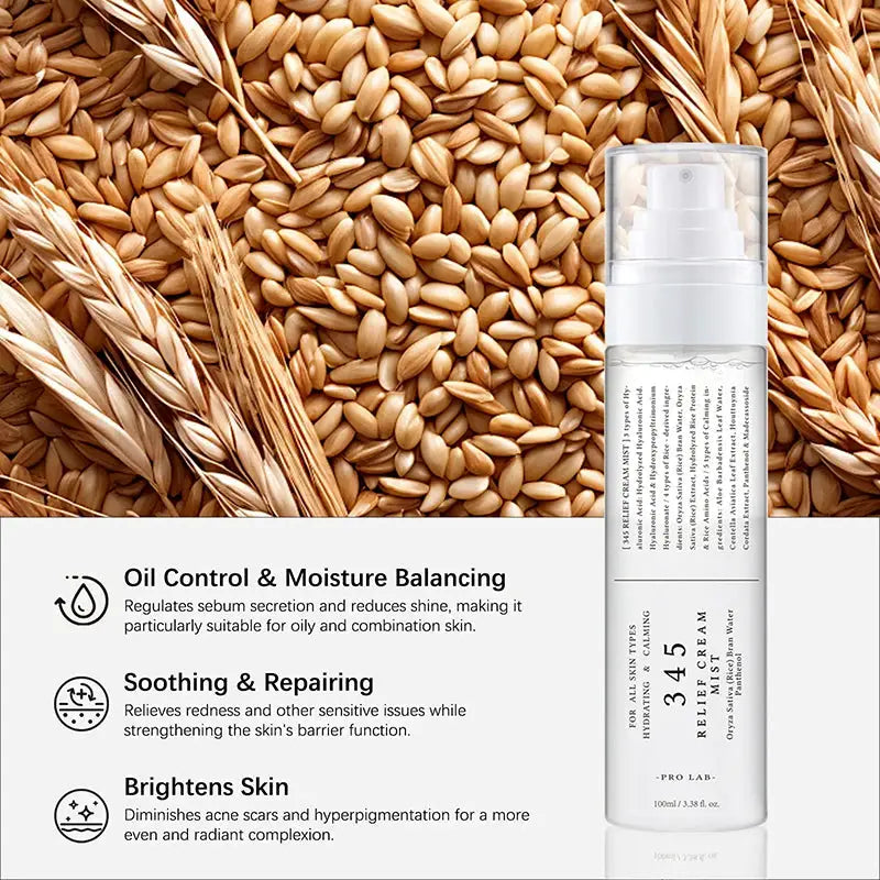 345 Relief Face Cream Blemish Care Pdrn Niacinamide Relief Mist Hydration Dry Skin Soothing & Firming Eye Cream Recovery Set