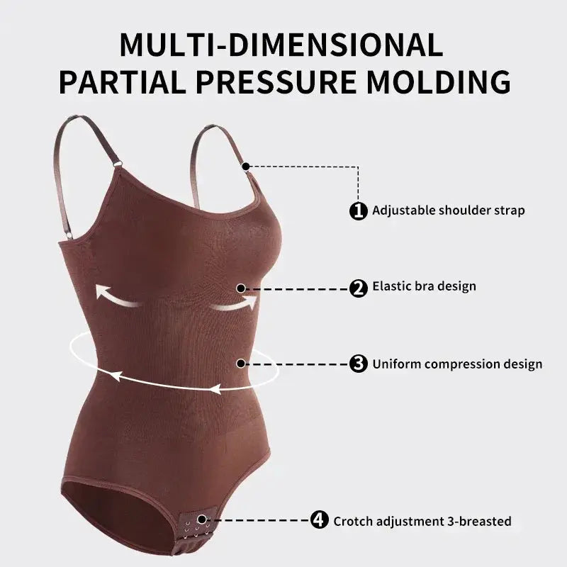 Seamless Women Tummy Control Bodysuit High Elastic Shapewear