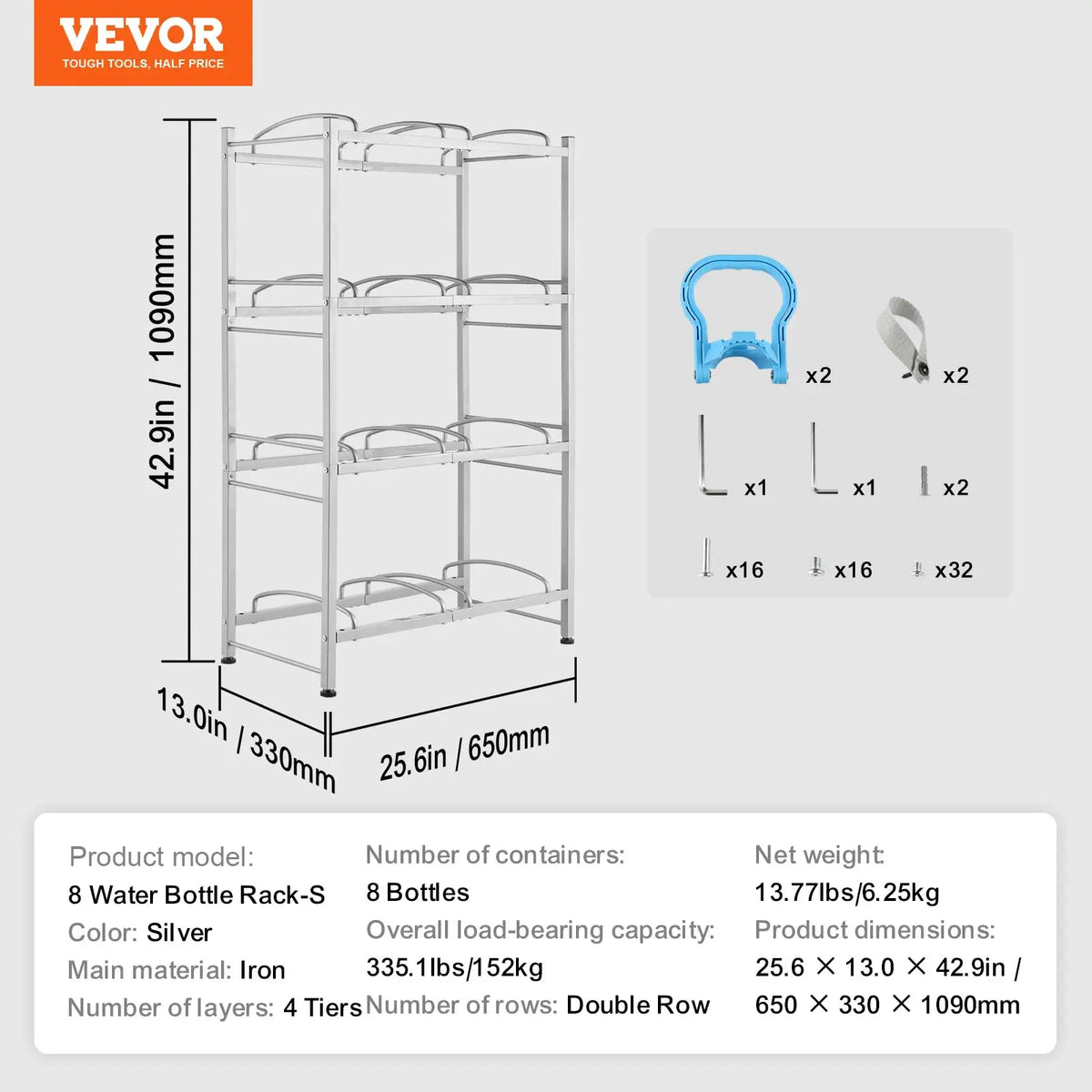 Tier Water Bottle Rack Black — product image 9