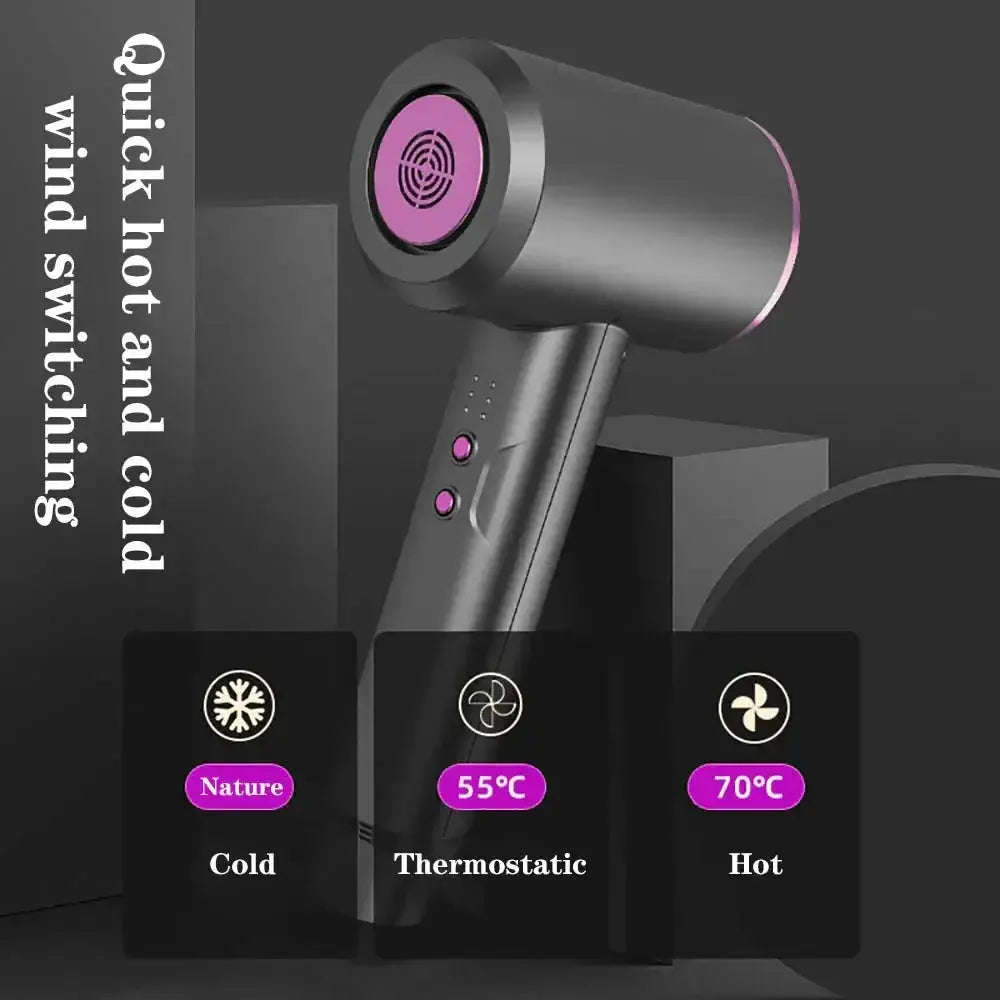 Super Cordless Portable Hair Dryer Wireless Travel Blowers